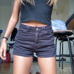 American Apparel Black Denim Shorts